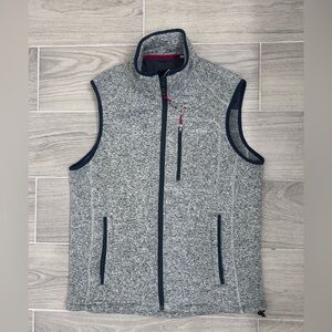 Orvis Men’s Gray sweater fleece full zip Vest size M